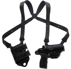 Galco MCII894RB Miami Classic II Shoulder System Shoulder Fits Chest Up To 56"/Sig P365 X Macro Black Steerhide Right Hand
