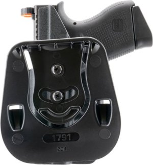 1791 Gunleather TACPDHOWBG43XMOSBLKR Tactical Kydex OWB Black Paddle...