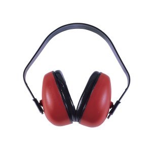 Radians DF0310HC Earmuff Polymer 23 dB Over Head Black Red Adult Pair