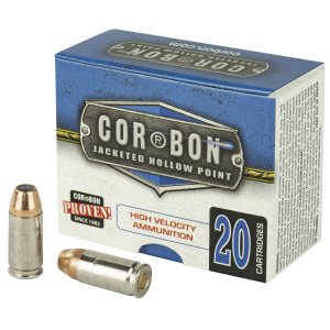 Cor-Bon SD099020 9mm Luger +P 90gr JHP 1500fps 20 Rounds