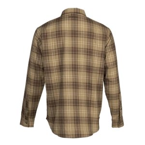 Browning 3012734801 Upland Flannel Shirt Tan S, Cotton/Polyester Blend