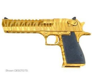 Magnum Research Desert Eagle 44 Magnum 6" Titanium Gold Tiger Stripes Semi-Auto