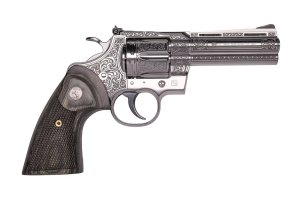 Colt Python 357Mag 4.25 Stainless Engraved Walnut