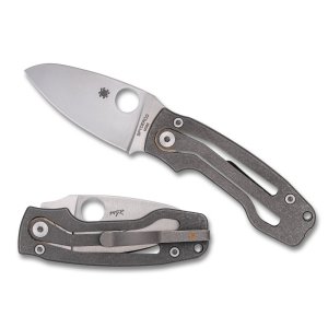Spyderco PITS 2 SLIPIT C269TIP 2.74 In M398 Satin Blade Titanium Handle