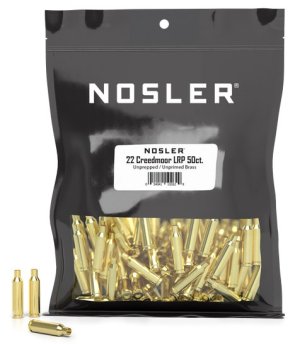 Nosler 10262 22 Creedmoor Unprepped Bulk Brass 50ct Large Rifle Primer