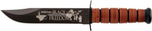 Ka-Bar Knives INC Usmc Operation Iraqi Freedom 7" W/Leather Shth 2-9128-9