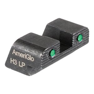 AmeriGlo Tritium 2-Dot Handgun Night Sights .240 Square Notch with Serration Hellcat OSP Green with Black