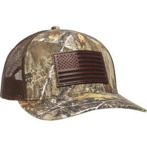 Outdoor Cap USA771CAMO-RTE American Flag Camo Cap Realtree Edge Mesh Back