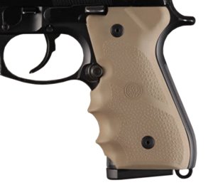 Hogue 92003 Rubber Grip FDE with Finger Grooves for Beretta 92/96