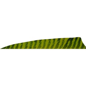 Gateway 400RSBCH-50 Shield Cut Feathers Barred Chartreuse 4" RW 50pk