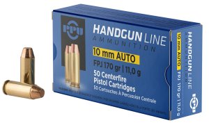 Prvi Partizan PPH10F 10mm Auto 170 Grain Flat Point Jacketed 50 Box