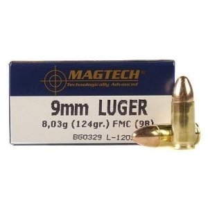 Magtech 9mm Luger 124gr FMJ Ammo 50 Rounds