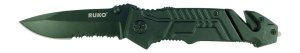 RUKO RUK0144S 440A 3.25 Inch Black Rubber Folding Knife