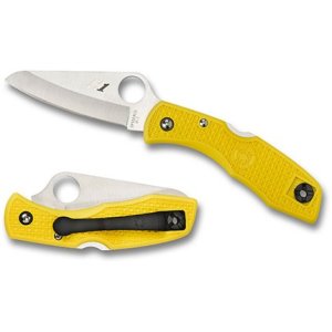 Spyderco C88PYL2 Salt 2 Yellow FRN H-1 Steel Folding Knife