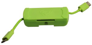 HME HMESDCRAND Memory Card Reader Micro USB USB Up To 256GB Black Green