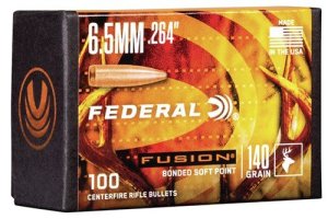Federal Premium Fusion 6.5 Creedmoor .264 140gr Soft Point Bullets 100ct