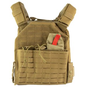 NcSTAR Laser Cut Plate Carrier Medium-2XL Tan MOLLE Kangaroo Pouch