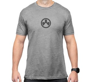 Magpul MAG1115-041-S Go Bang Parts Stone Gray Heather Cotton/Polyester Short Sleeve Small