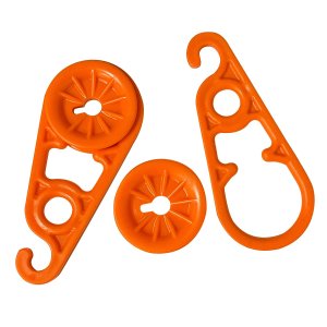AccuSharp 1008C Orange Tarp Clip 7.80 in XL 15 Pack Durable Plastic