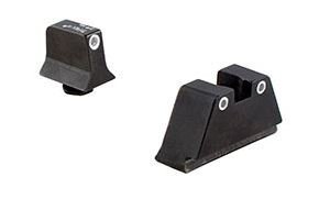 Trijicon Bright & Tough Suppressor Night Sight Set - Glock 20/21/29/30/36/40/41, Green Tritium, White Outline, Shock-Resistant