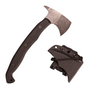 Stroup SPIKEBLK Tomahawk Black Acid Etched 10 In Kydex Sheath