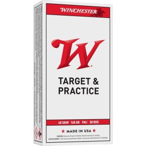 Winchester USA40SW 40 S&W 165 gr FMJFN 50 Per Box 10 Cs