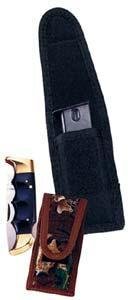 Uncle Mike's 88321 Universal Single Mag/Knife Pouch Fits 9mm, 40 S&W, Single Row 10mm, 45ACP Metal Mag 2.25" Black Cordura Belt Loop Mount