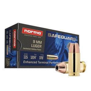 Norma 610540050 Safeguard 9mm Luger 115gr JHP Ammo 50 Rounds