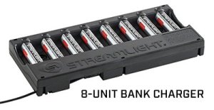 Streamlight 20221 8-Unit Bank Charger 120V/100V AC Black
