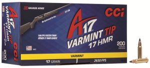 CCI 949CC 17 HMR 17 Grain Varmint Tip Rimfire Ammunition 200 Rounds