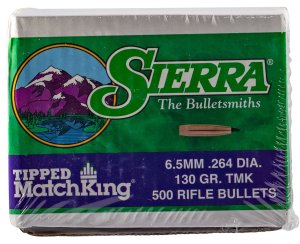 Sierra Bullets MatchKing .264 130gr Tipped 500/Box 7430C