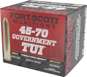 Fort Scott 4570300SCV1 TUI 45-70 Gov 300gr Solid Copper Ammo 20 Rounds