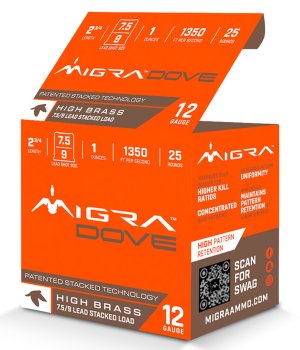 Migra Ammunitions M12LF7.59 12Gauge 2.75In 1oz 7.5/9Shot