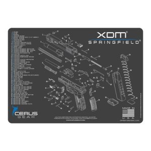 Cerus Gear XDM Schematic Cleaning Mat 17 In Charcoal Gray