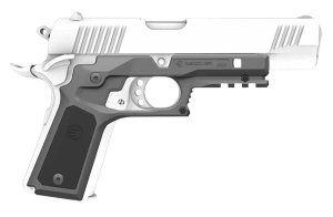 Recover Tactical CC3P0401 Gray Polymer Grip for 1911 Standard Frame