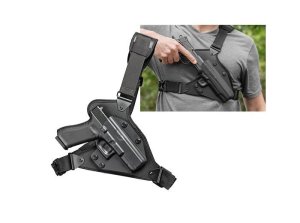 Alien Gear CCH0435RHR Chest Holster Tactical Black