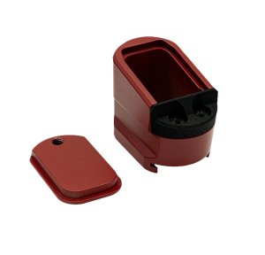 Shield Arms MPME5RED Magazine Extension 5rd M&P 2.0 9mm Red Aluminum