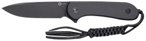CIVIVI C2105A Elementum 3.98" Fixed Blade Black G10/Black D2 Knife