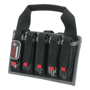 GPS Pistol Magazine Tote Black Nylon Holds 10 Magazines