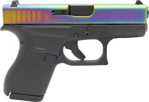 Glock 43X 9mm Luger 10+1 3.410 Black Cherry|Silver Polymer
