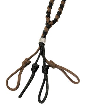 Haydel's DL98 Deluxe 4 Call Lanyard Camo Paracord 22" Tan/Green Braid