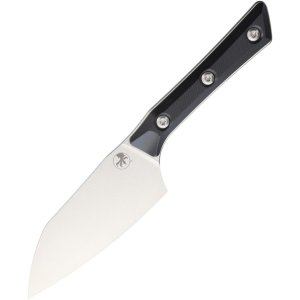 Microtech 3300-10BK Santoku 4.2 In Stonewash Black G-10