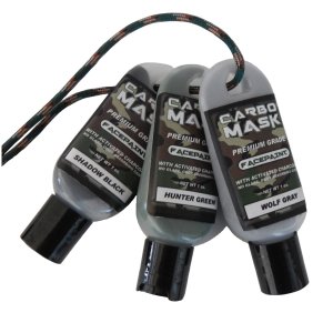 Carbomask 310123 Facepaint Black/Green/Grey 1oz 3pk Water-Based