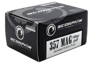 Scorpion Ammo 357 MAG 158gr Jacketed Hollow Point 20Rd Box