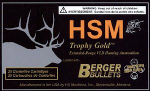 HSM Ammunition 300 RUM 210gr Berger VLD Trophy Gold 20/Box