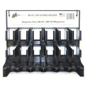 Mag Storage Solutions AK/AR10 Magazine Holder Black - Store & Organize 20-30 Round Magazines
