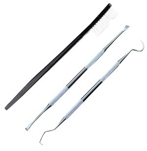 KleenBore KB-PBSET Cleaning Tool Kit 3-Piece Nylon Brush Stainless Steel Pi