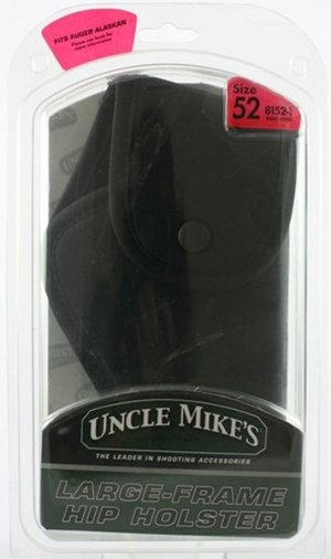 Uncle Mike's 81521 Sidekick Hip Holster OWB Size 52 Black Laminate Belt for Ruger Alaskan Right Hand