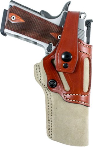 DeSantis 189NJ21Z0 Wild Hog Leather Holster Ambidextrous 1911 5" Tan