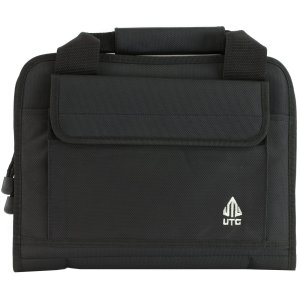 UTG PVC-PC02B Deluxe Double Pistol Case, Black, 1680D Polyester, 13"x10"